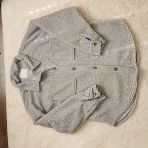 AMERICAN EAGLE SHERPA FLEECE BUTTON DOWN
